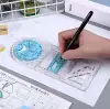 The multi-functional activity drawing ruler is suitable for primary, junior high and senior high school students Item Picture